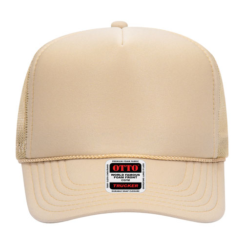 OTTO CAP 5 Panel High Crown Mesh Back Trucker Hat 39-165