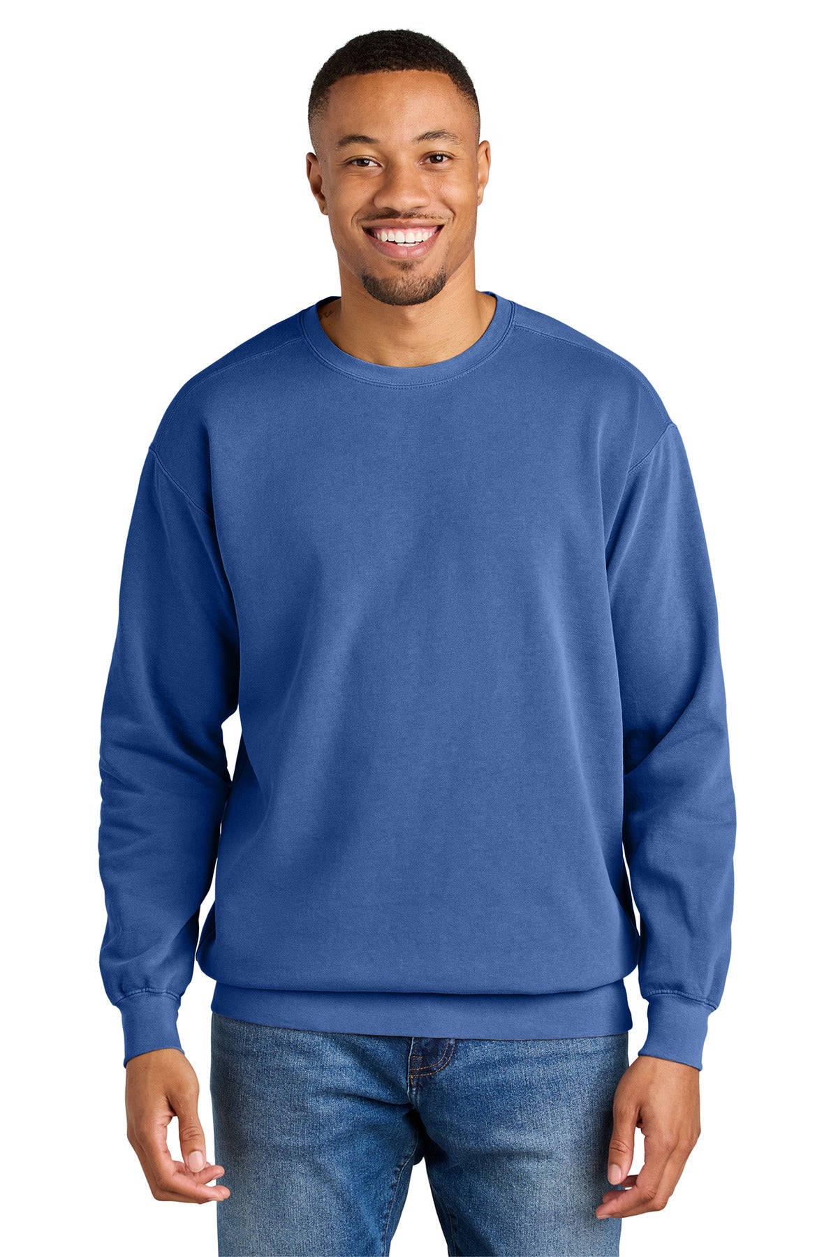 COMFORT COLORS  ®  Ring Spun Crewneck Sweatshirt. 1566 - Flo Blue