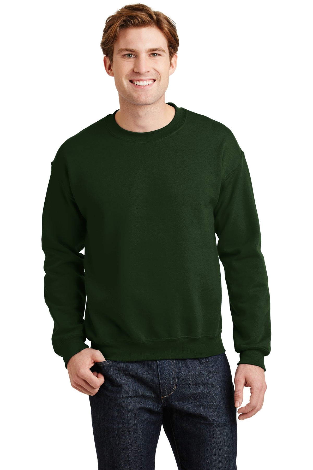 Gildan ®  - Heavy Blend™ Crewneck Sweatshirt.  18000 - Forest Green