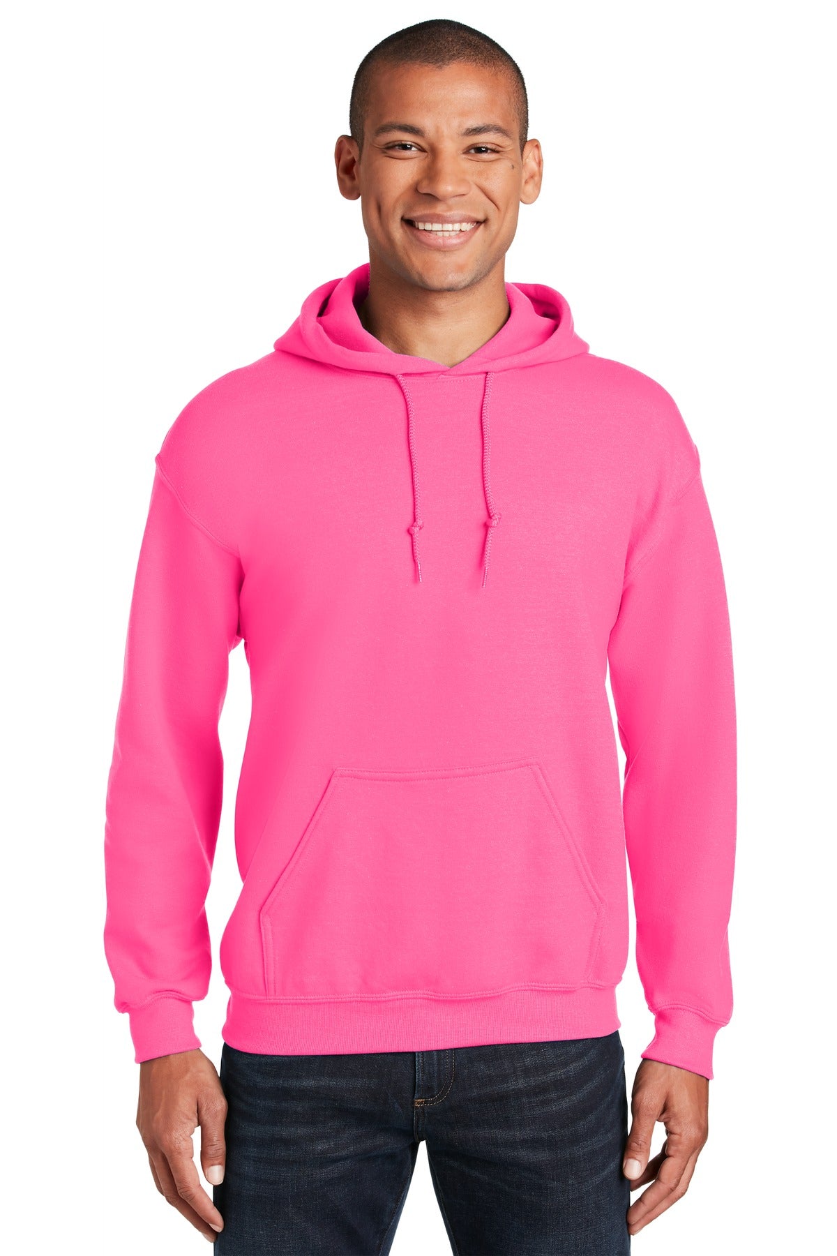 Gildan® - Heavy Blend™ Hooded Sweatshirt.  18500 - Safety Pink