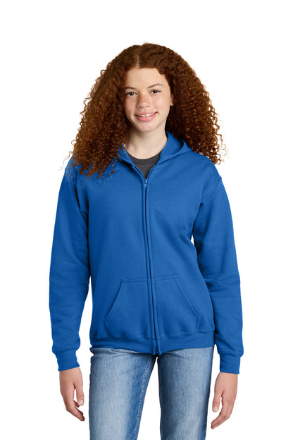 DISCONTINUED Gildan® Youth Heavy Blend™ Full-Zip Hooded Sweatshirt. 18600B