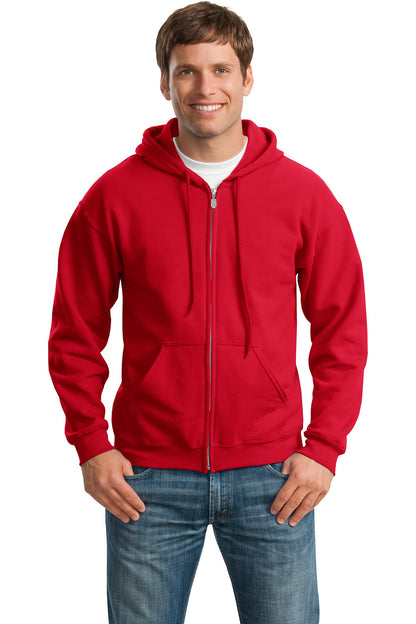 Gildan® - Heavy Blend™ Full-Zip Hooded Sweatshirt. 18600 - Red