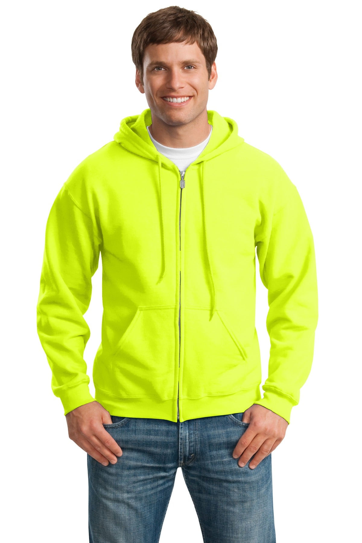 Gildan ®  - Heavy Blend™ Full-Zip Hooded Sweatshirt. 18600 - Safety Green