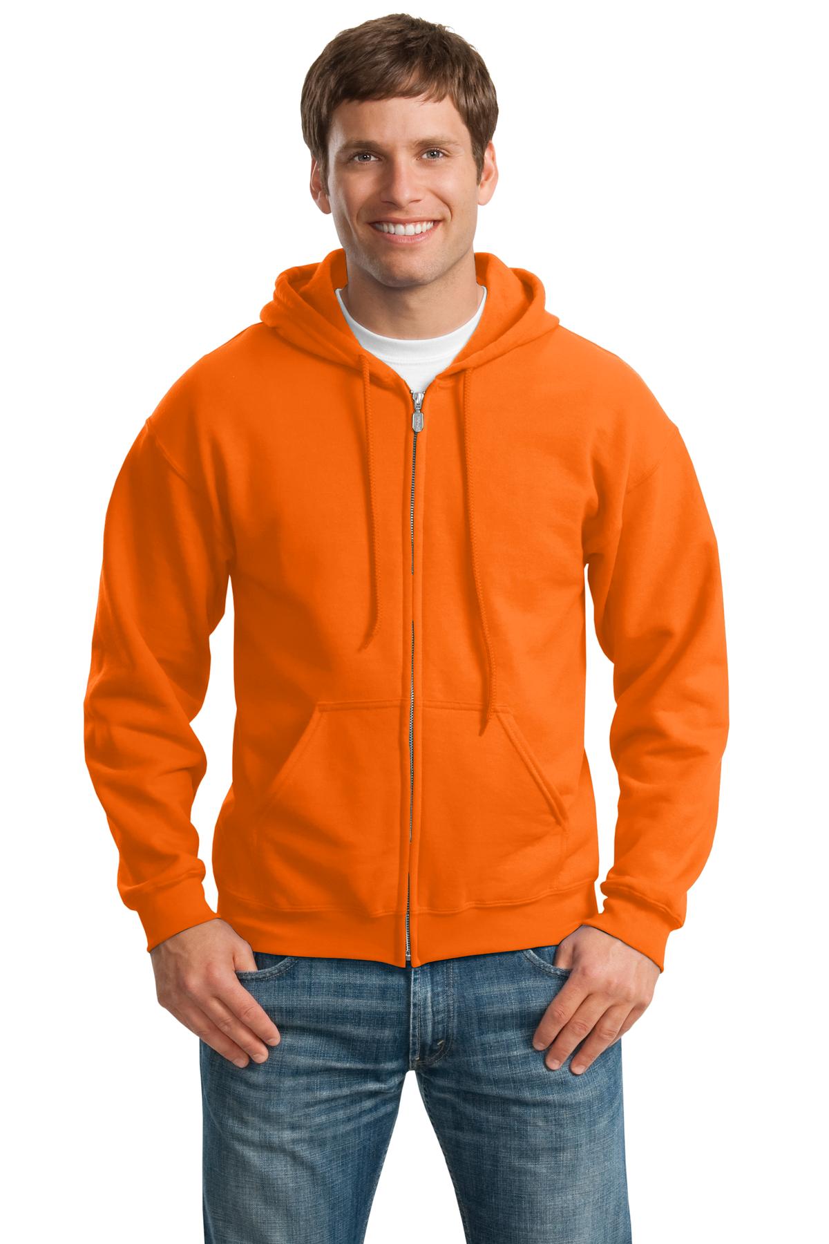 Gildan® - Heavy Blend™ Full-Zip Hooded Sweatshirt. 18600 - S. Orange