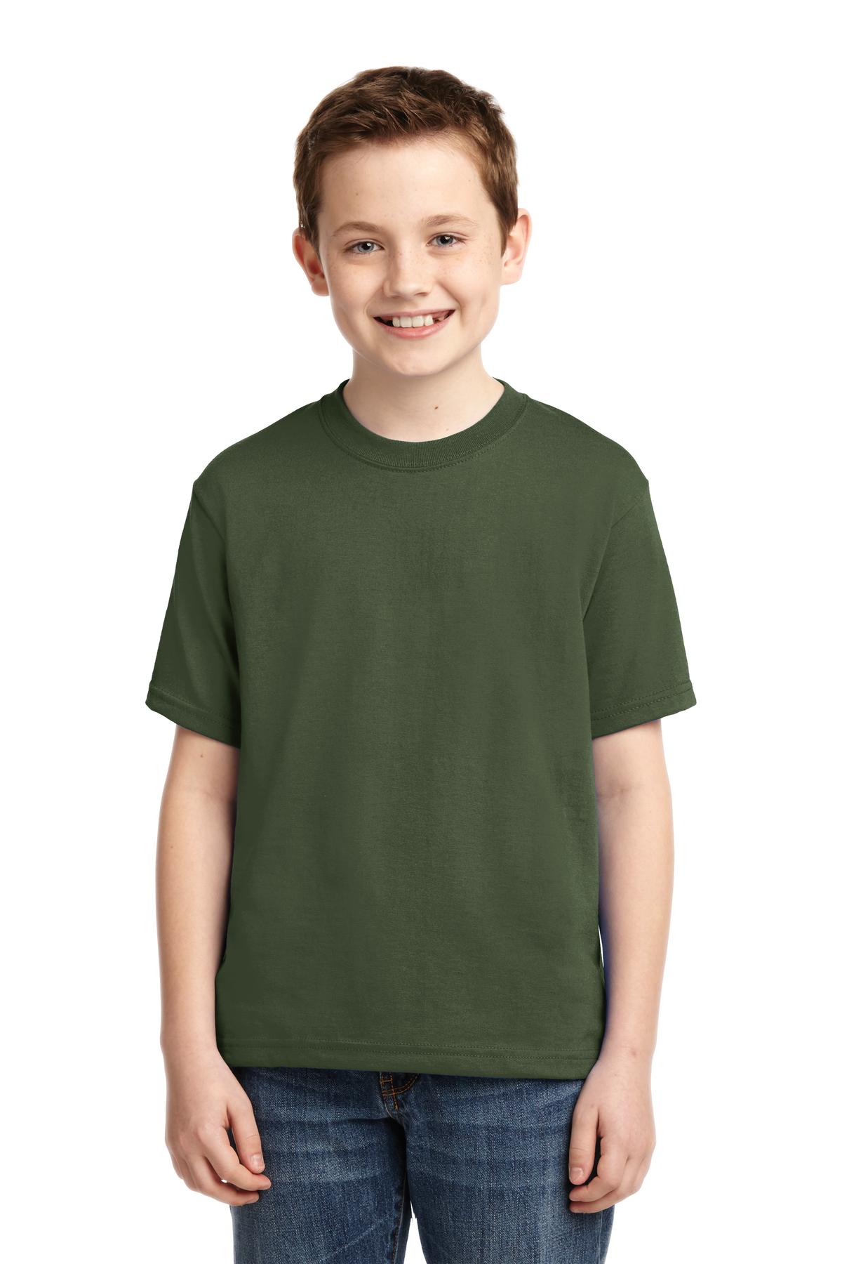 Jerzees ®  - Youth Dri-Power ®  50/50 Cotton/Poly T-Shirt.  29B - Military Green