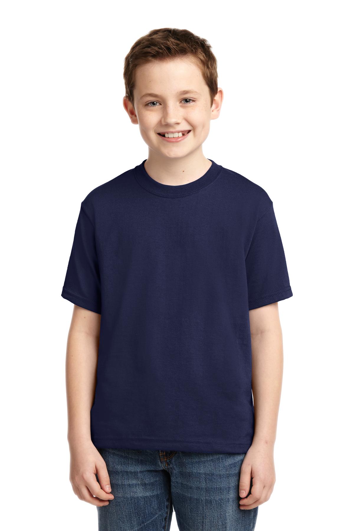 Jerzees ®  - Youth Dri-Power ®  50/50 Cotton/Poly T-Shirt.  29B - Navy