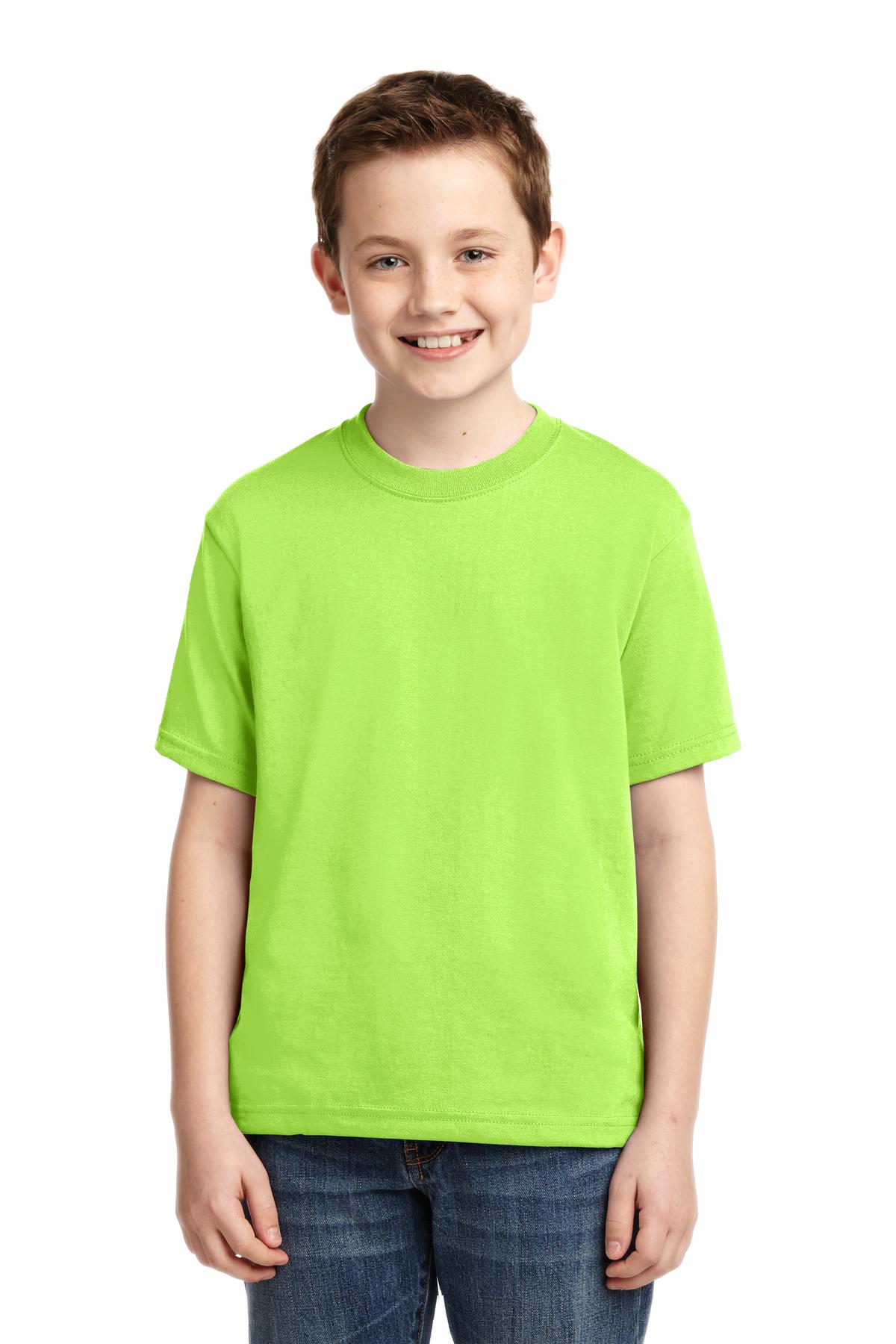 Jerzees ®  - Youth Dri-Power ®  50/50 Cotton/Poly T-Shirt.  29B - Neon Green