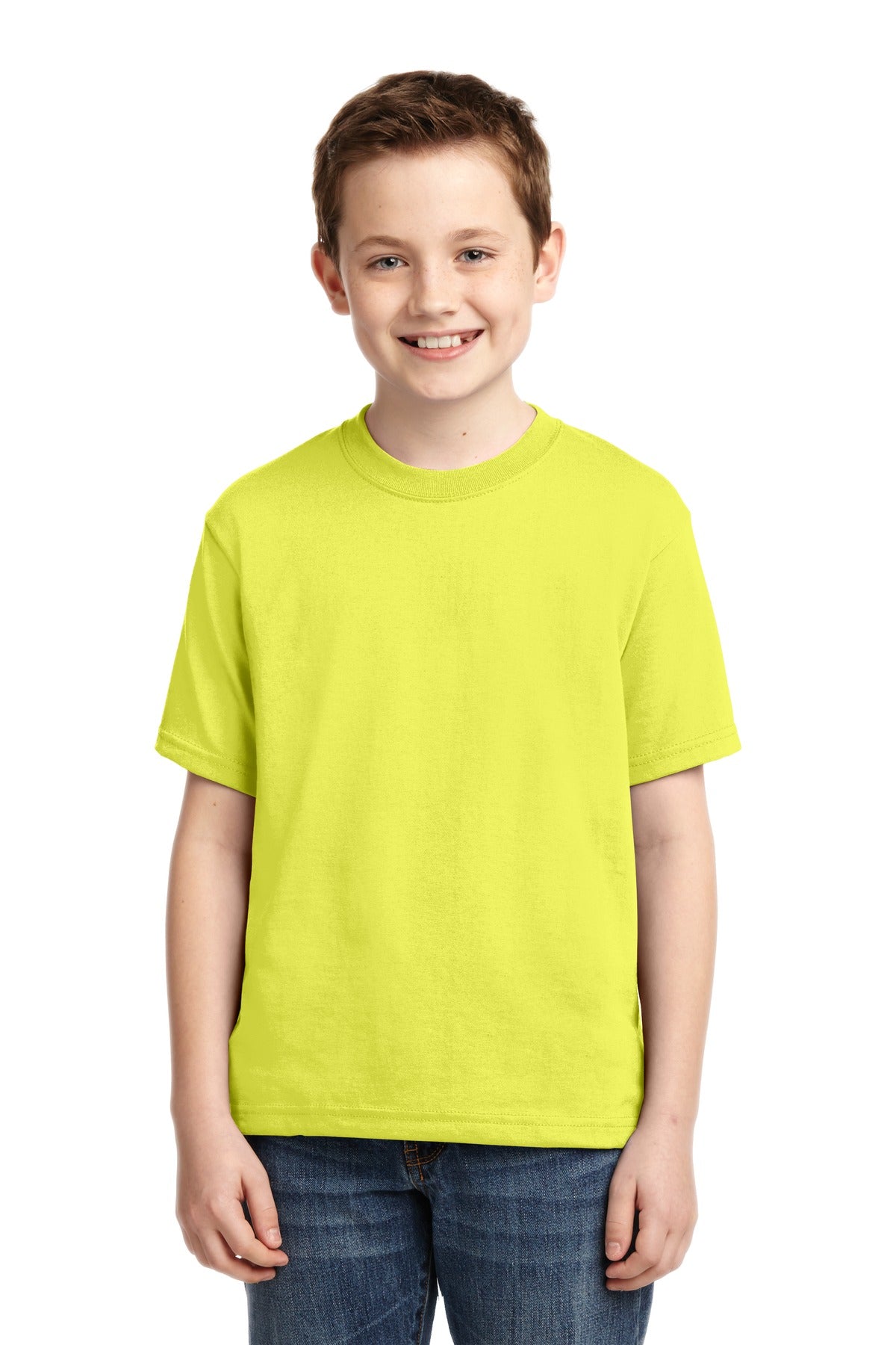 Jerzees ®  - Youth Dri-Power ®  50/50 Cotton/Poly T-Shirt.  29B - Neon Yellow