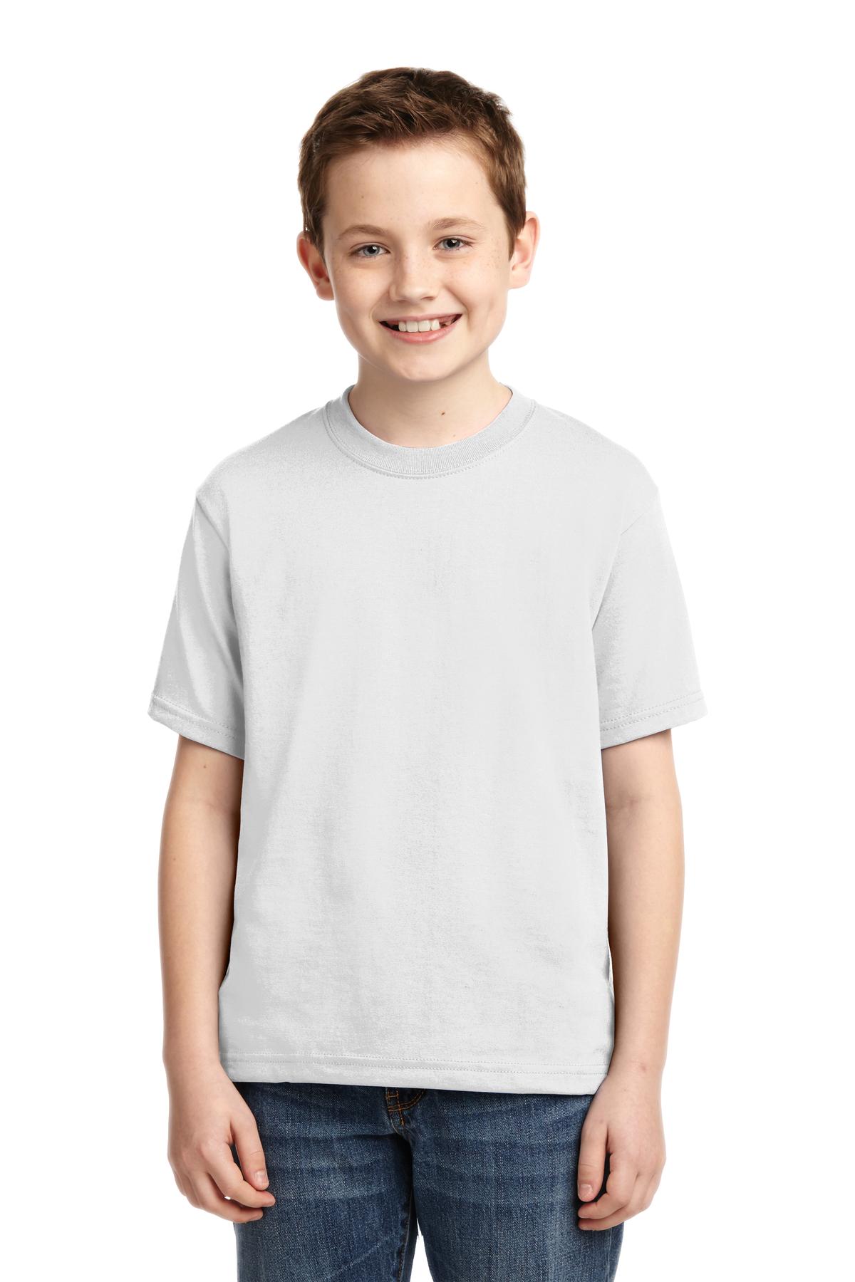 Jerzees ®  - Youth Dri-Power ®  50/50 Cotton/Poly T-Shirt.  29B - White