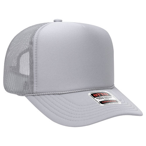 OTTO CAP 5 Panel High Crown Mesh Back Trucker Hat 39-165