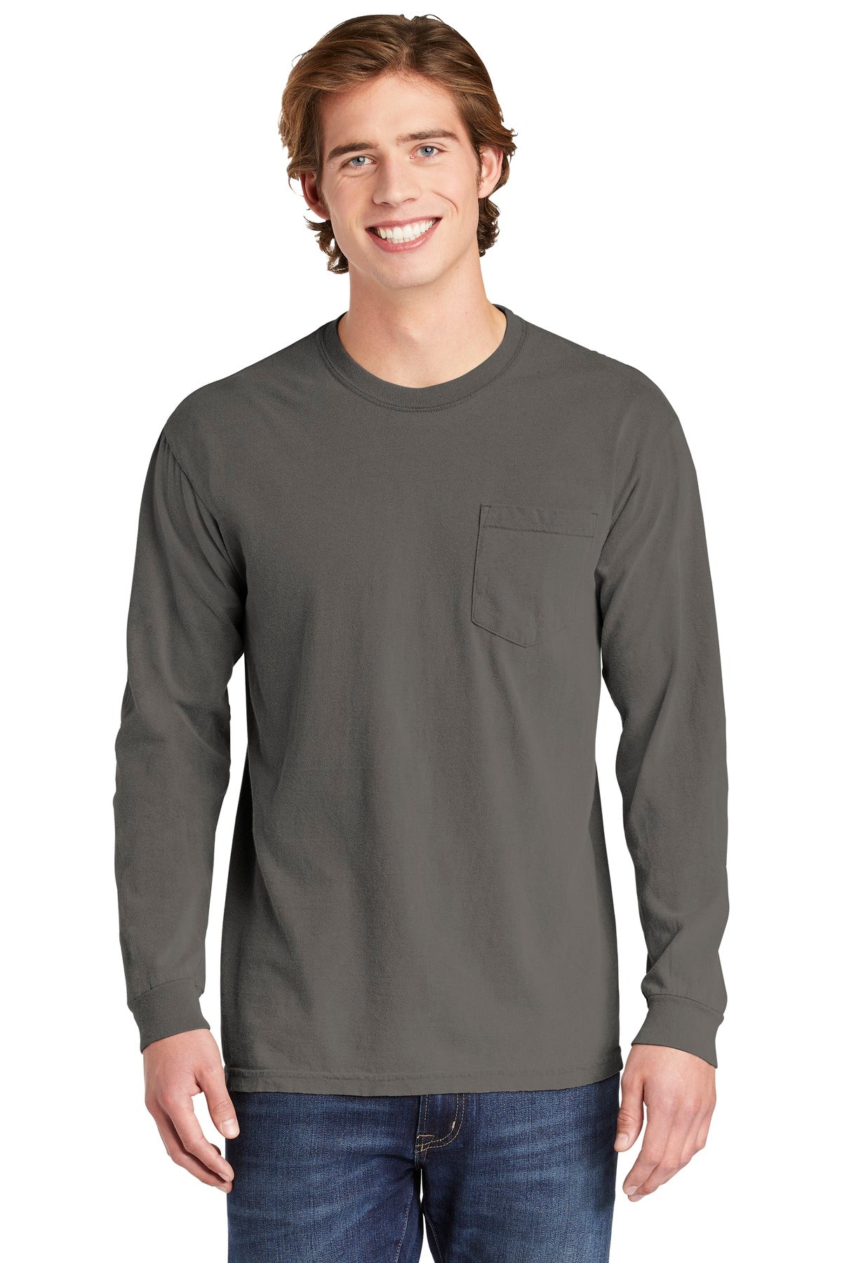 COMFORT COLORS  ®  Heavyweight Ring Spun Long Sleeve Pocket Tee. 4410