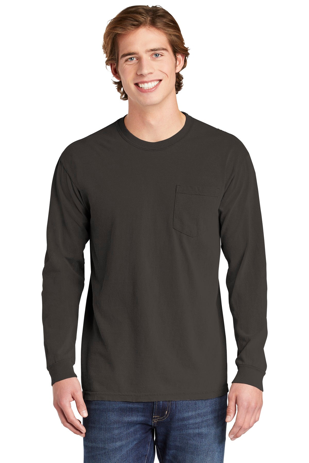 COMFORT COLORS  ®  Heavyweight Ring Spun Long Sleeve Pocket Tee. 4410