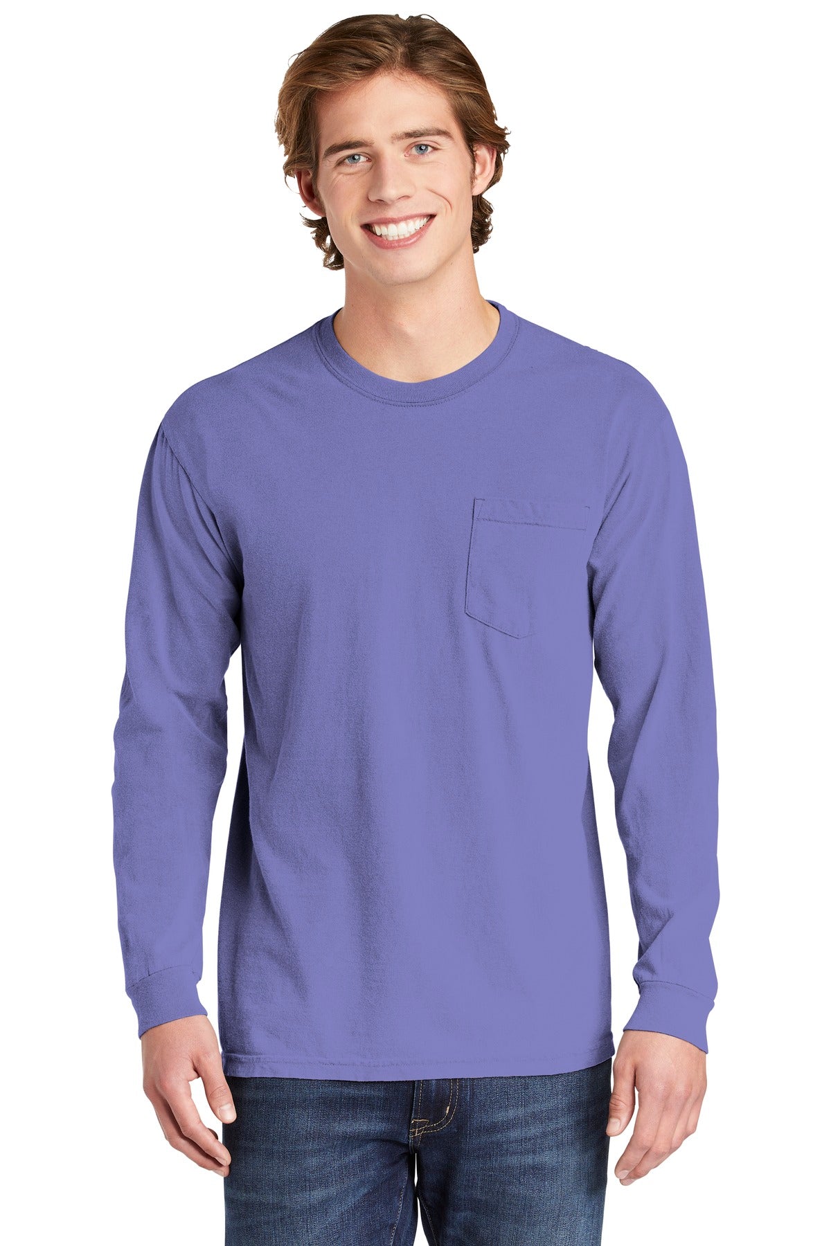 COMFORT COLORS  ®  Heavyweight Ring Spun Long Sleeve Pocket Tee. 4410