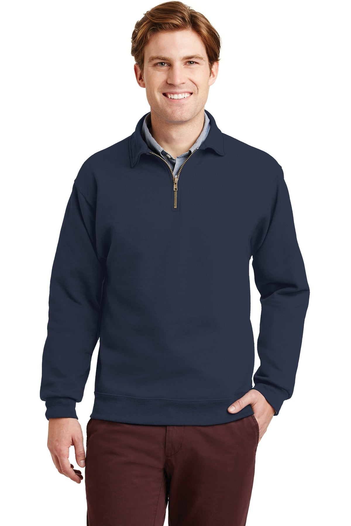 Jerzees® Super Sweats® NuBlend® - 1/4-Zip Sweatshirt with Cadet Collar.  4528M