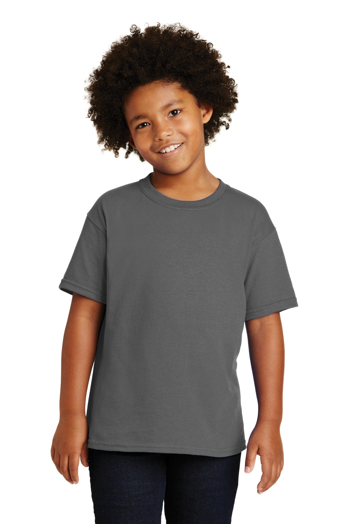 Gildan ®  - Youth  Heavy Cotton ™  100% Cotton T-Shirt.  5000B - Charcoal