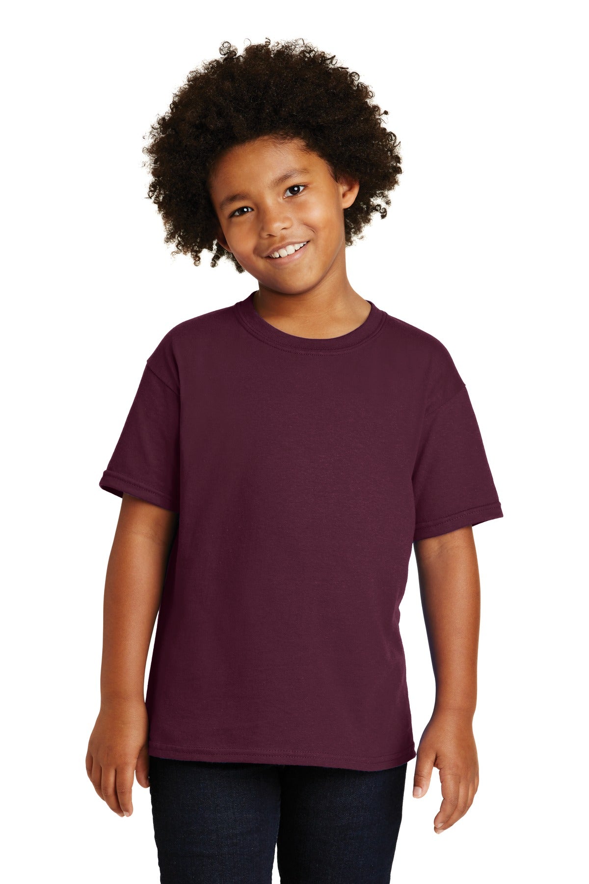 Gildan ®  - Youth  Heavy Cotton ™  100% Cotton T-Shirt.  5000B - Maroon