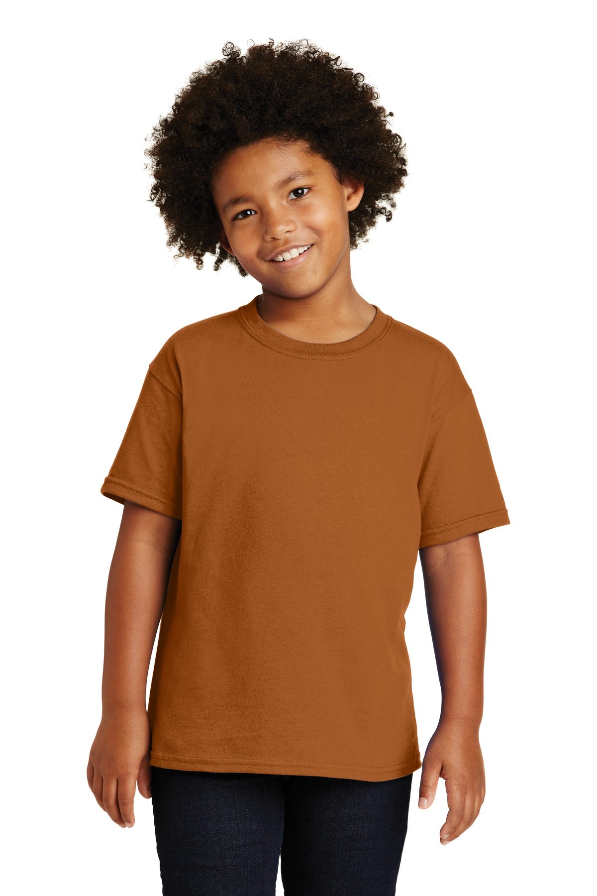 Gildan ®  - Youth  Heavy Cotton ™  100% Cotton T-Shirt.  5000B - Texas Orange