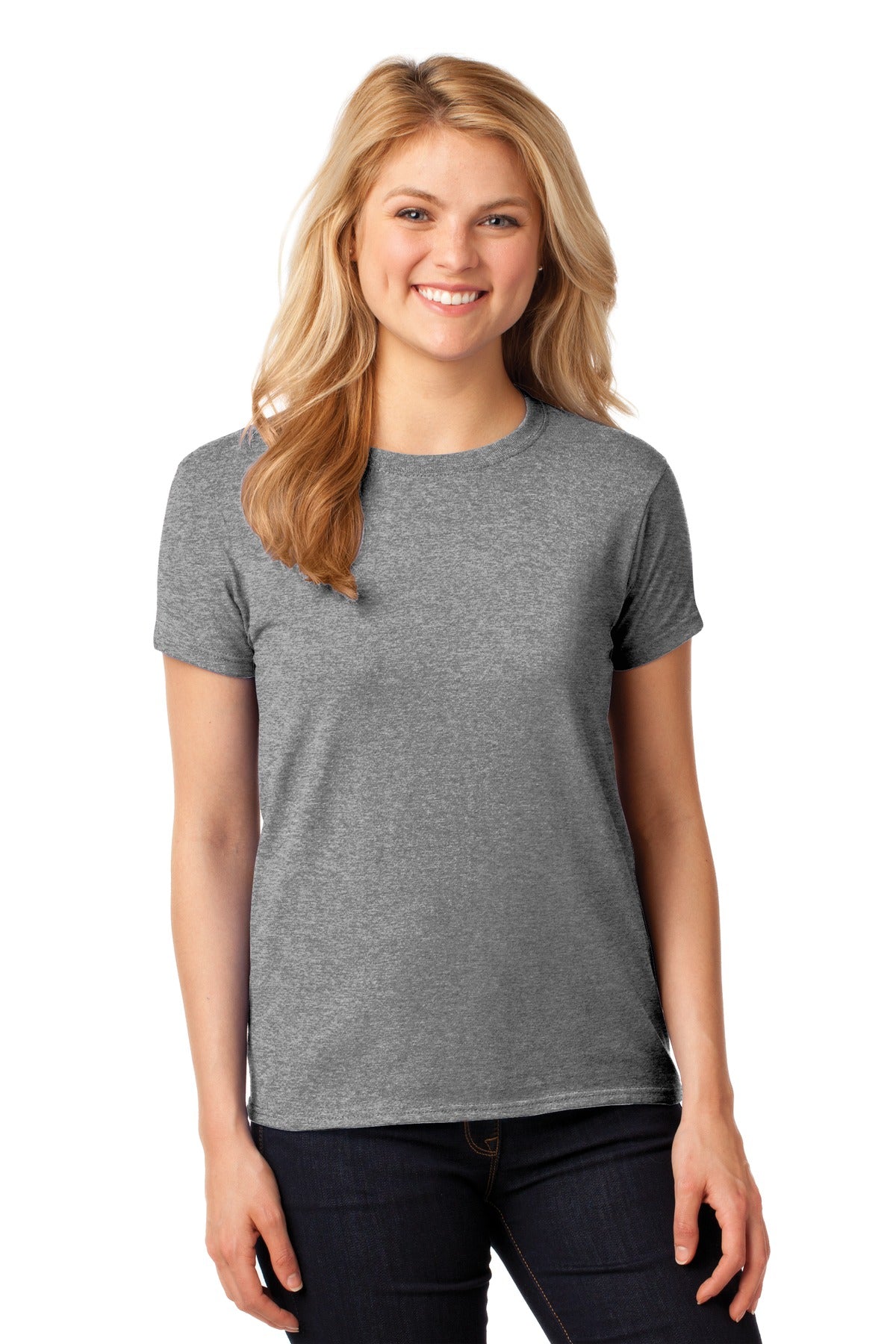 Gildan ®  Women's Heavy Cotton™ 100% Cotton T-Shirt. 5000L - Graphite Heather