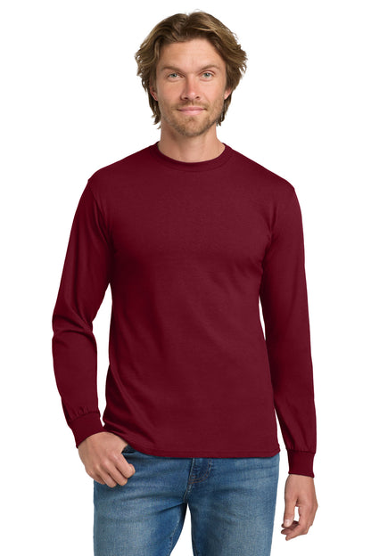 Gildan ®  - Heavy Cotton ™  100% Cotton Long Sleeve T-Shirt.  5400 - Cardinal Red