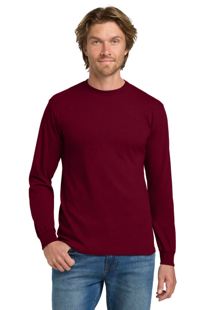 Gildan ®  - Heavy Cotton ™  100% Cotton Long Sleeve T-Shirt.  5400 - Garnet