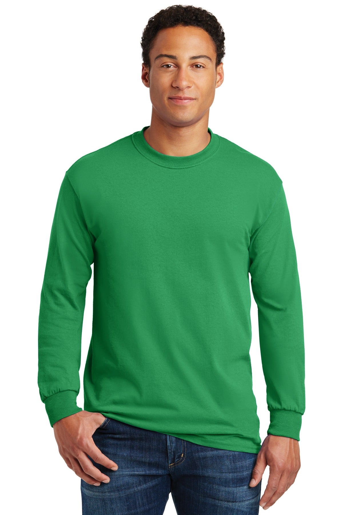 Gildan ®  - Heavy Cotton ™  100% Cotton Long Sleeve T-Shirt.  5400 - Irish Green