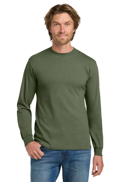 Gildan ®  - Heavy Cotton ™  100% Cotton Long Sleeve T-Shirt.  5400 - Military Green