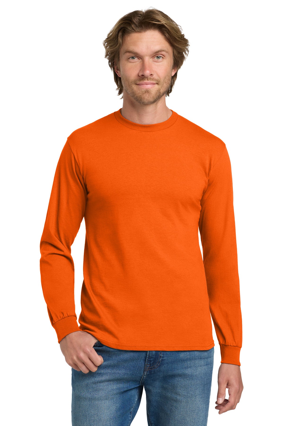 Gildan ®  - Heavy Cotton ™  100% Cotton Long Sleeve T-Shirt.  5400 - Orange