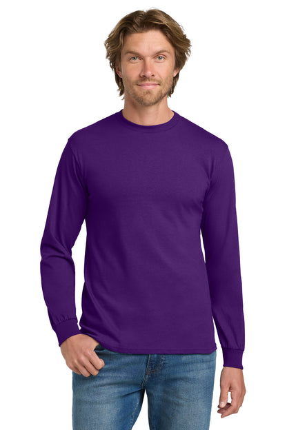 Gildan ®  - Heavy Cotton ™  100% Cotton Long Sleeve T-Shirt.  5400 - Purple