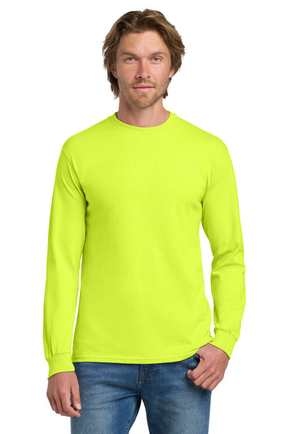 Gildan ®  - Heavy Cotton ™  100% Cotton Long Sleeve T-Shirt.  5400 - Safety Green