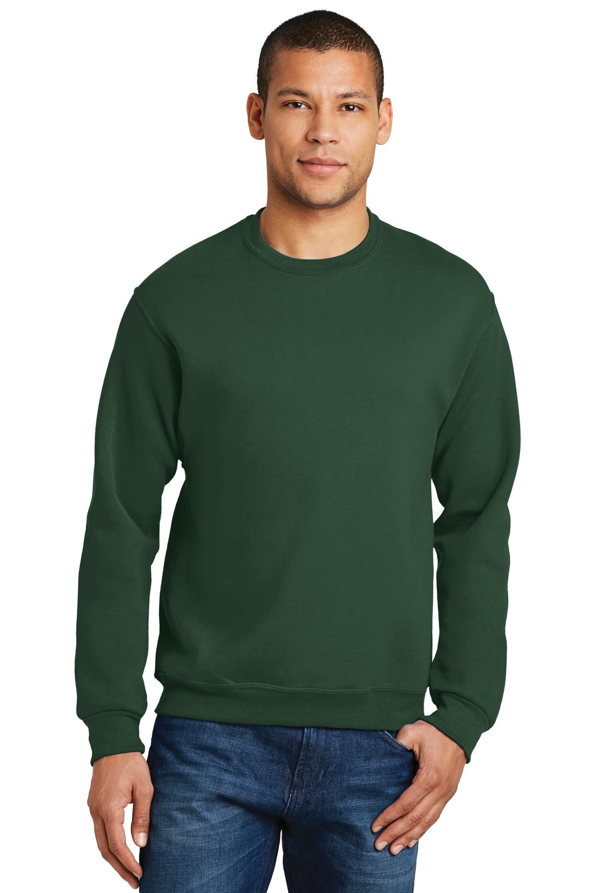 Jerzees® - NuBlend® Crewneck Sweatshirt.  562M - Forest Green