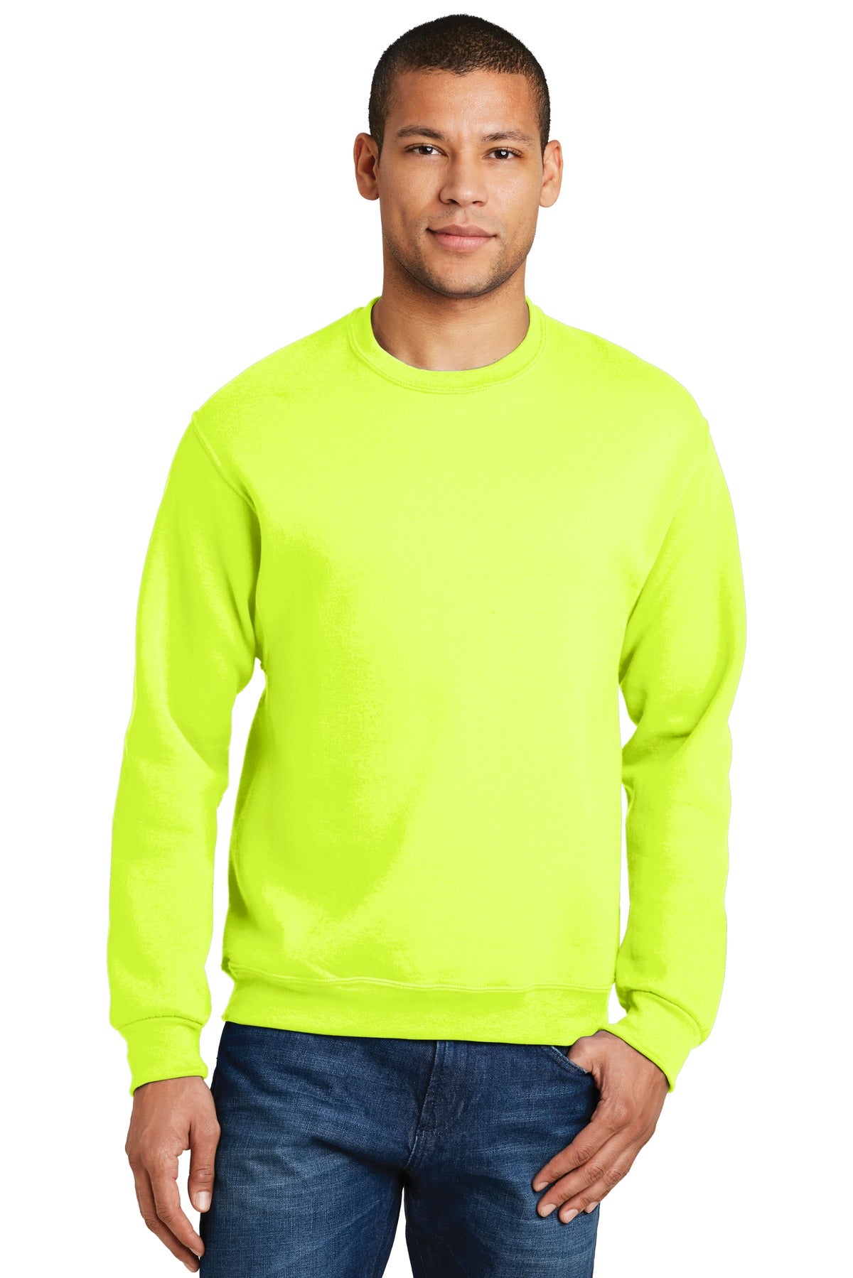 Jerzees® - NuBlend® Crewneck Sweatshirt.  562M - Safety Green