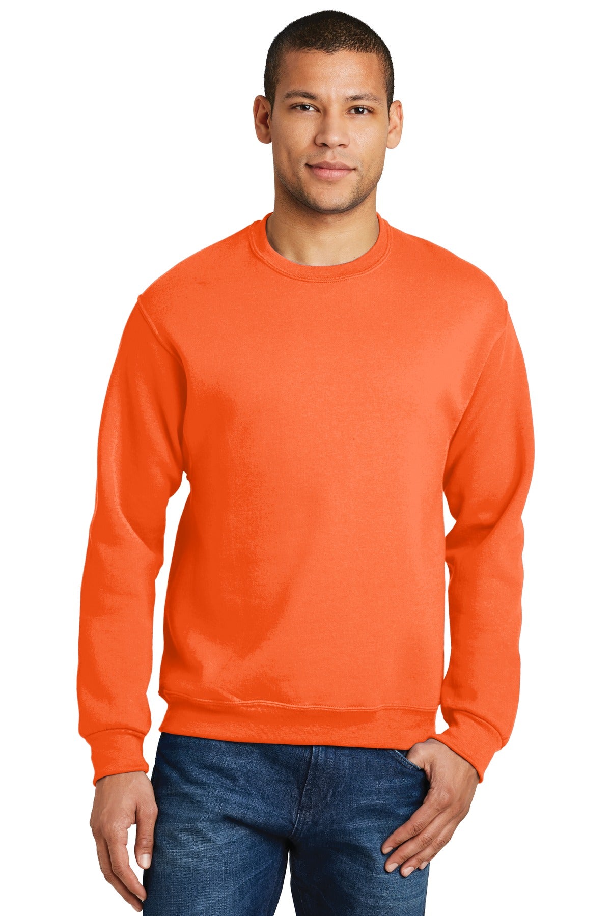 Jerzees® - NuBlend® Crewneck Sweatshirt.  562M - Safety Orange