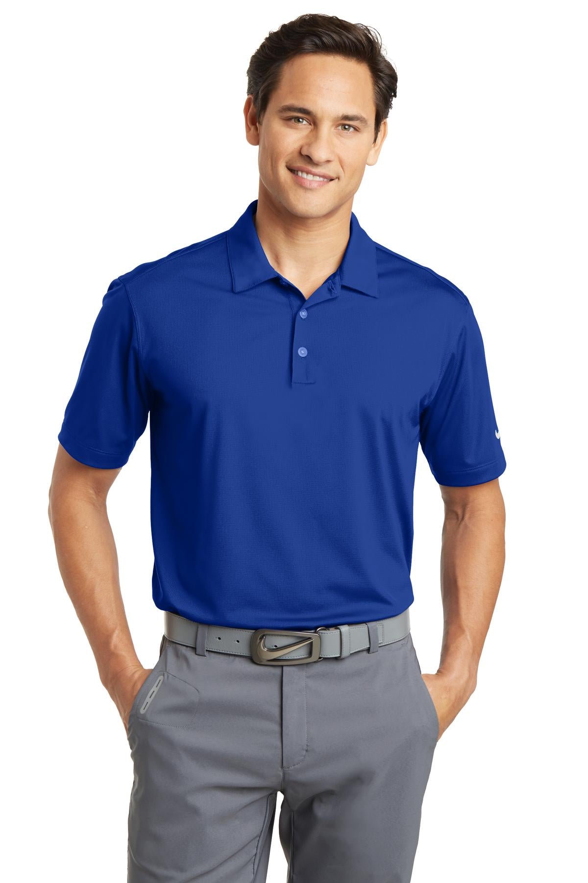 Nike Dri-FIT Vertical Mesh Polo. 637167 - Old Royal