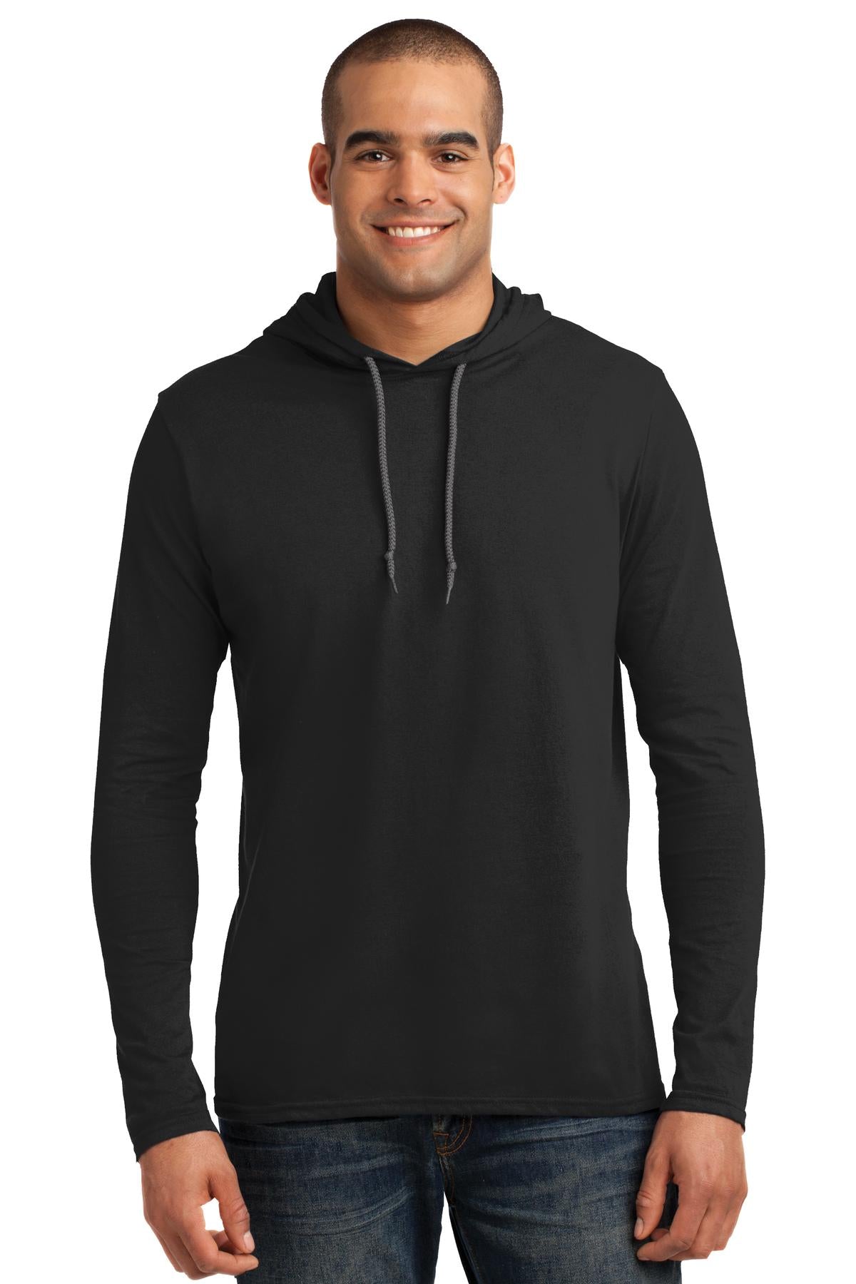 Gildan ®  100% Ring Spun Cotton Long Sleeve Hooded T-Shirt. 987