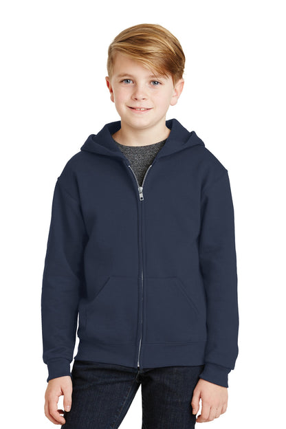 Jerzees® - Youth NuBlend® Full-Zip Hooded Sweatshirt.  993B