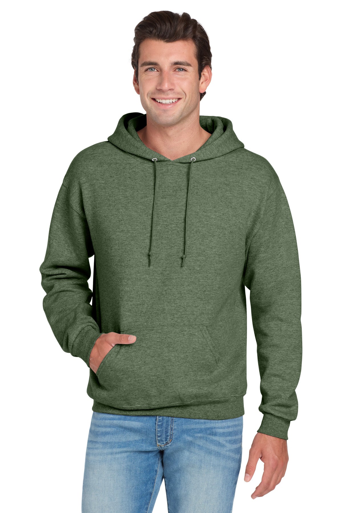 Jerzees® - NuBlend® Pullover Hooded Sweatshirt.  996M - Military Green Heather