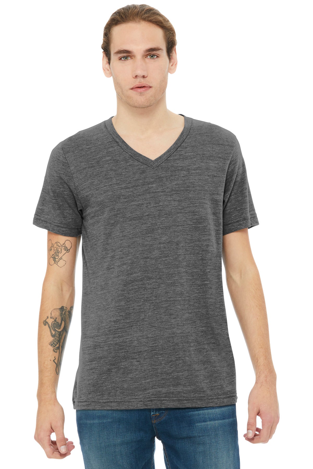 BELLA+CANVAS ®  Unisex Textured Jersey V-Neck Tee BC3655