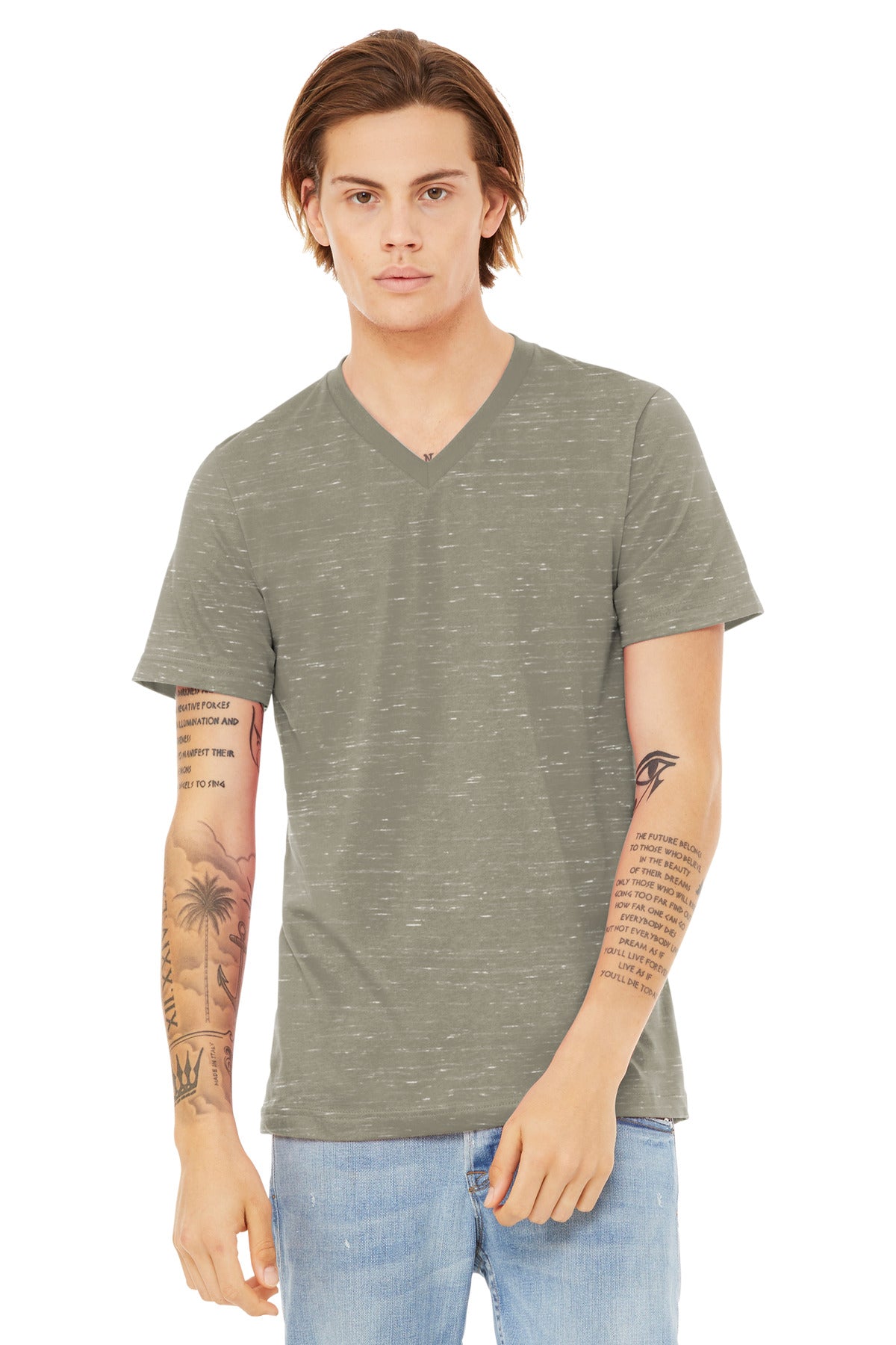 BELLA+CANVAS ®  Unisex Textured Jersey V-Neck Tee BC3655