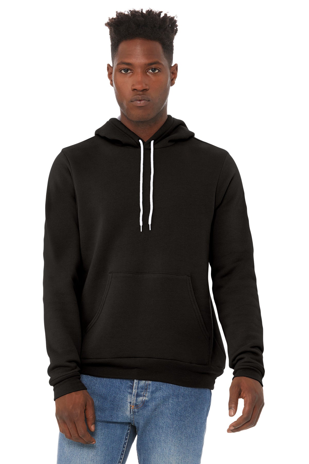 BELLA+CANVAS ® Unisex Sponge Fleece Pullover Hoodie. BC3719 - DTG Black