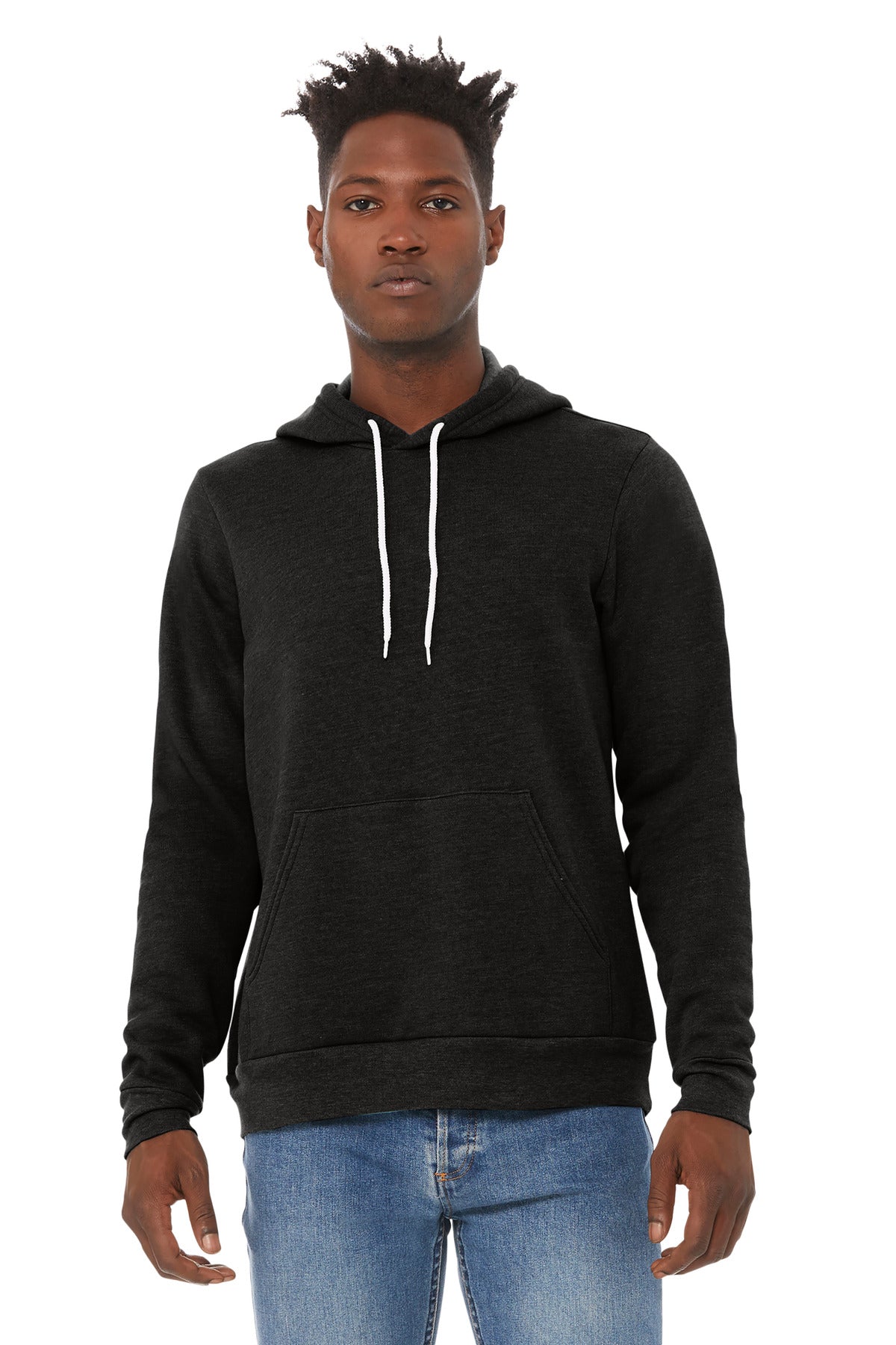 BELLA+CANVAS ® Unisex Sponge Fleece Pullover Hoodie. BC3719 - Black Heather