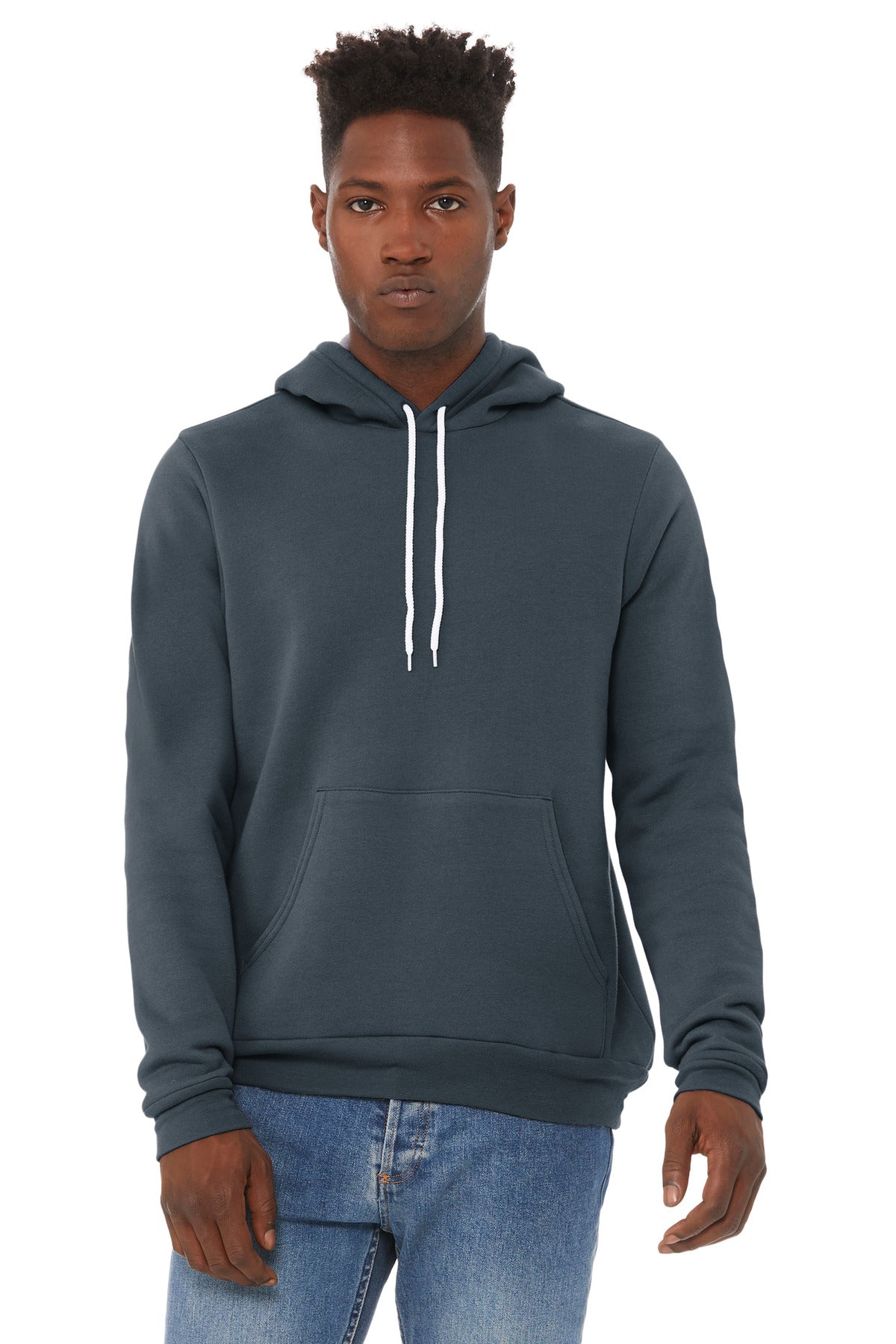 BELLA+CANVAS ® Unisex Sponge Fleece Pullover Hoodie. BC3719 - DTG Dark Grey