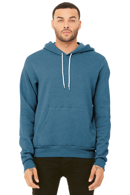 BELLA+CANVAS ® Unisex Sponge Fleece Pullover Hoodie. BC3719 - Heather Deep Teal