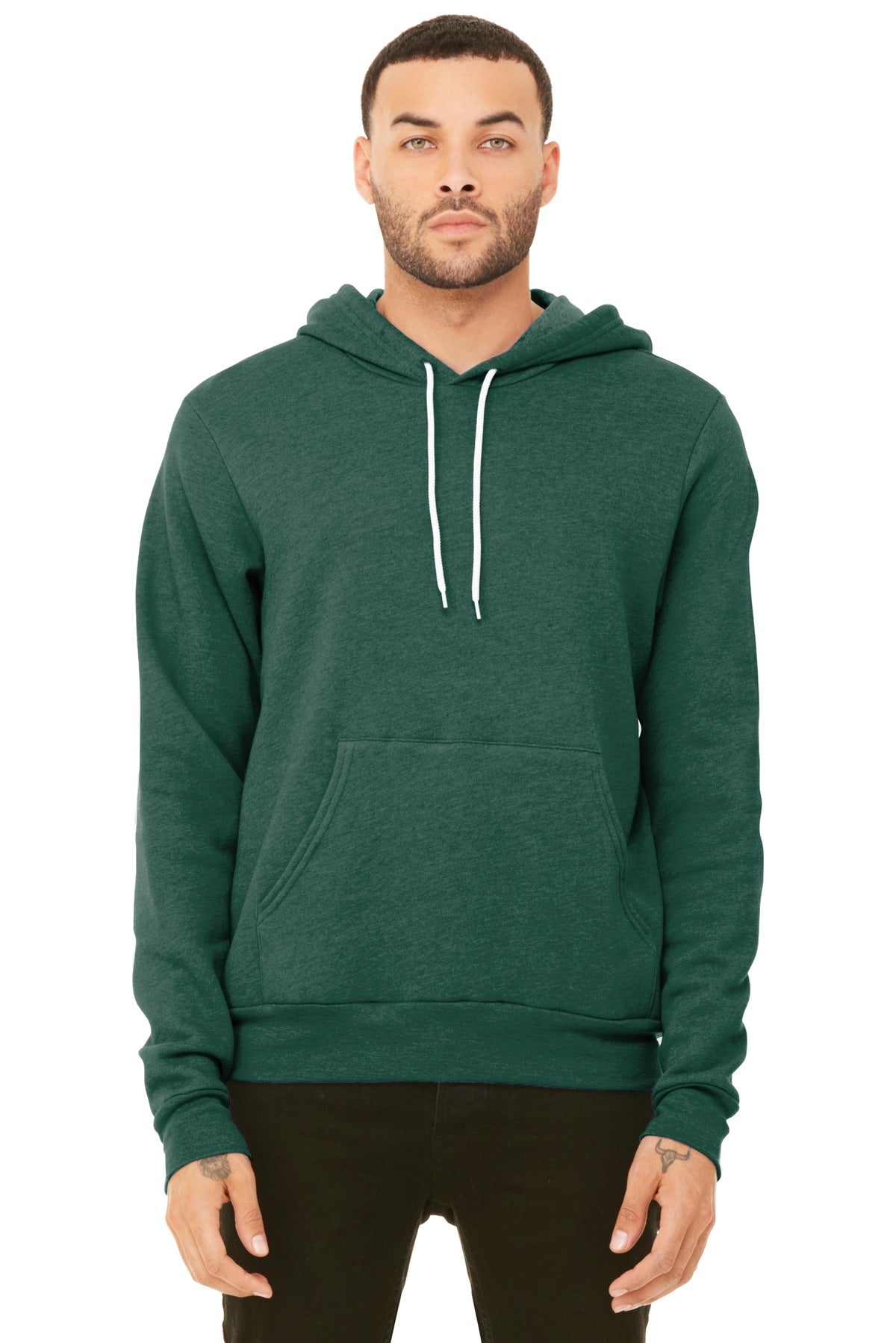 BELLA+CANVAS ® Unisex Sponge Fleece Pullover Hoodie. BC3719 - Heather Forest