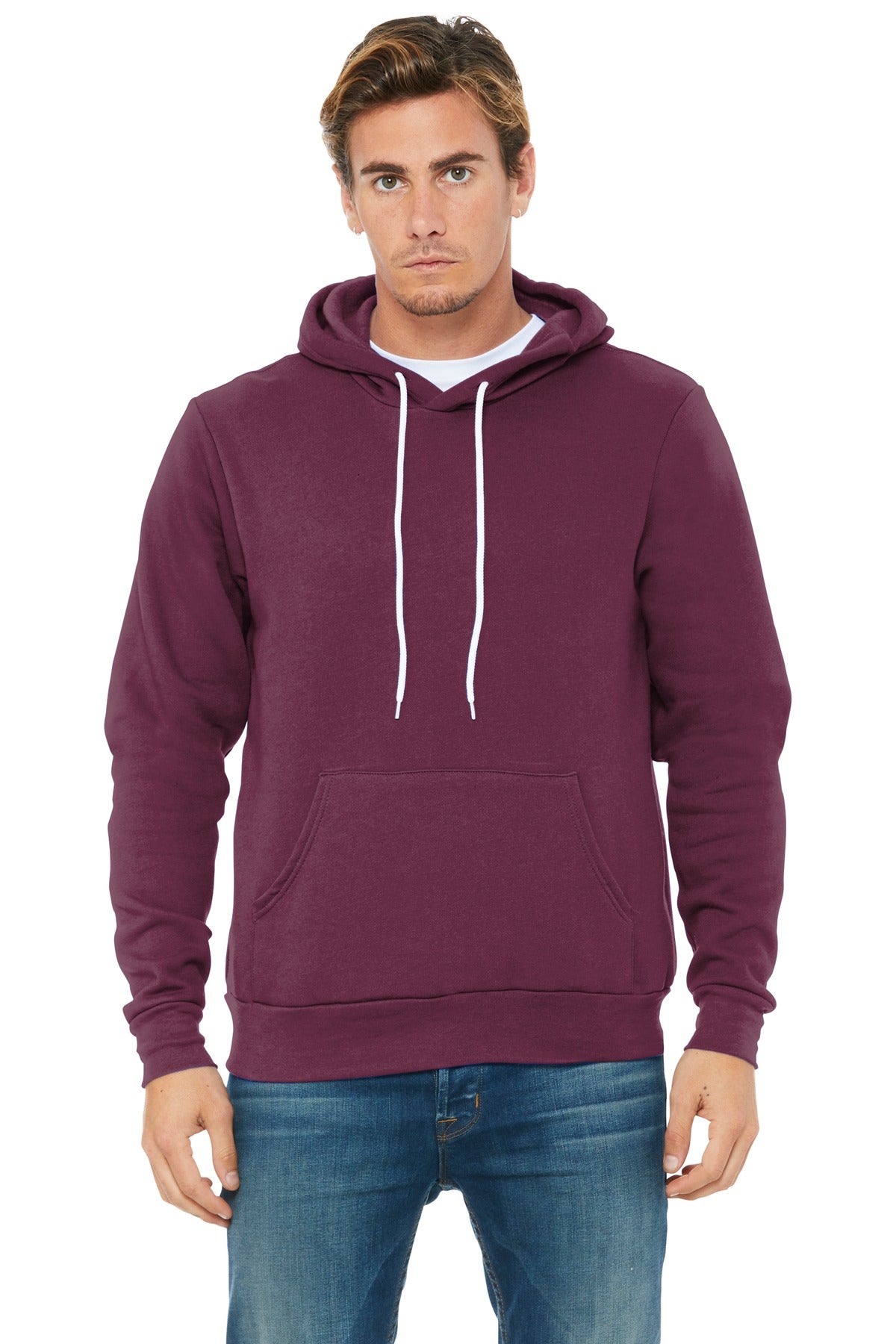 BELLA+CANVAS ® Unisex Sponge Fleece Pullover Hoodie. BC3719 - Maroon