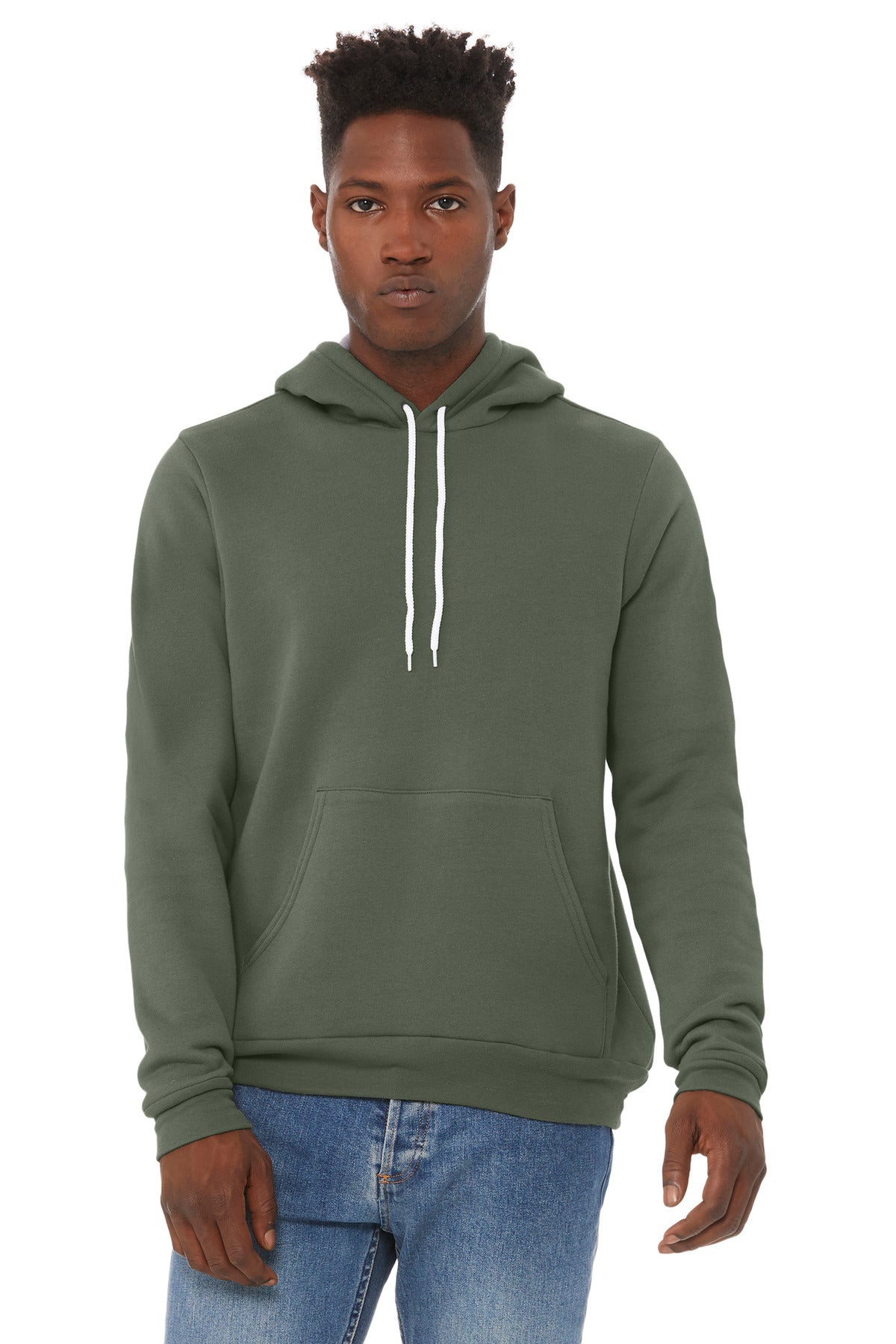 BELLA+CANVAS  ®  Unisex Sponge Fleece Pullover Hoodie. BC3719 - Military Green