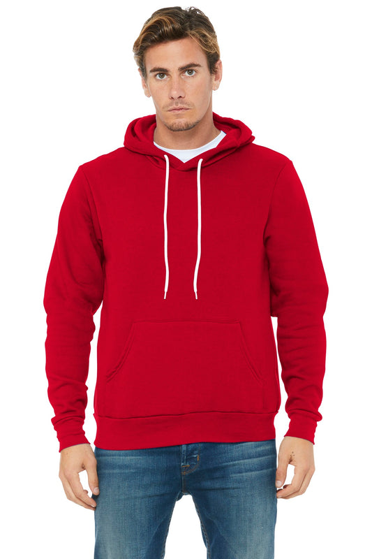 BELLA+CANVAS  ®  Unisex Sponge Fleece Pullover Hoodie. BC3719 - Red