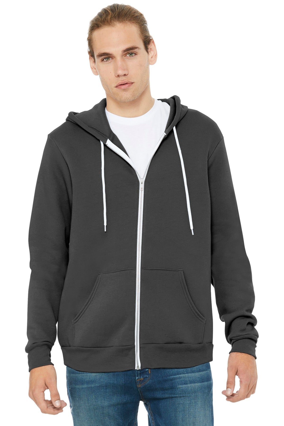 BELLA+CANVAS ® Unisex Sponge Fleece Full-Zip Hoodie. BC3739 - Asphalt