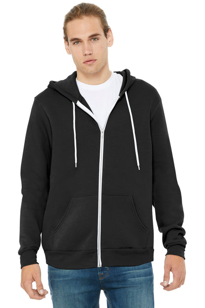 BELLA+CANVAS ® Unisex Sponge Fleece Full-Zip Hoodie. BC3739 - Black