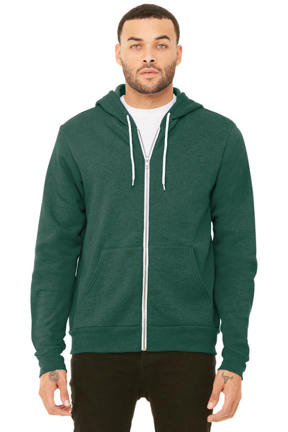 BELLA+CANVAS  ®  Unisex Sponge Fleece Full-Zip Hoodie. BC3739 - Heather Forest