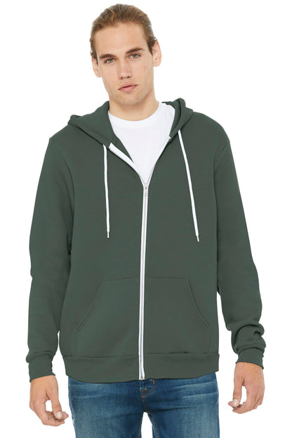 BELLA+CANVAS ® Unisex Sponge Fleece Full-Zip Hoodie. BC3739 - Military Green